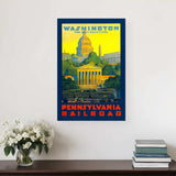 Washington DC Vintage Travel Unframed Print Wall Art - Homeroots - Flyclothing LLC