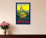 Washington Dc Vintage Travel Unframed Print Wall Art - Homeroots - Flyclothing LLC