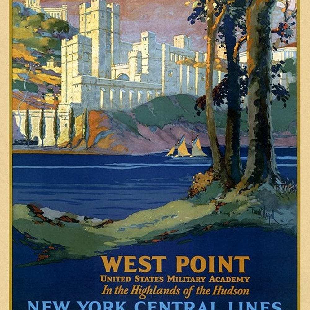 West Point New York Vintage Travel Unframed Print Wall Art - Homeroots - Flyclothing LLC
