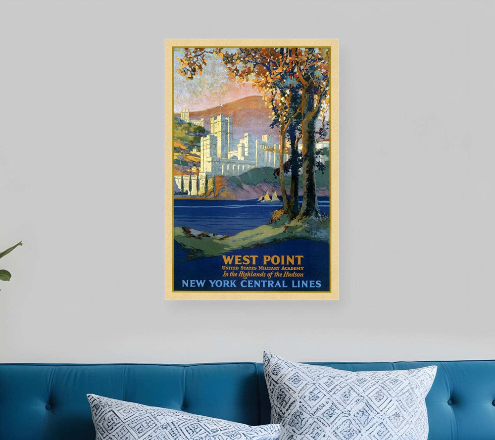 West Point New York Vintage Travel Unframed Print Wall Art - Homeroots - Flyclothing LLC