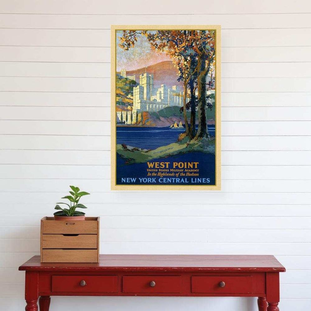 West Point New York Vintage Travel Unframed Print Wall Art - Homeroots - Flyclothing LLC