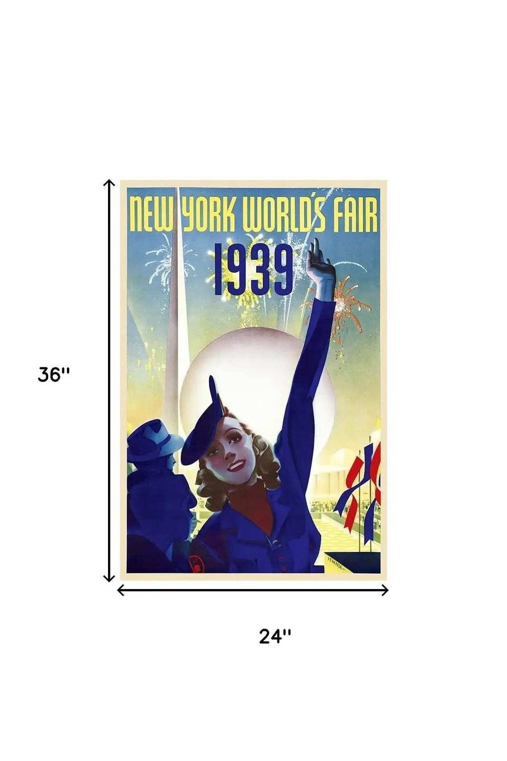 New York 1939 World's Fair Vintage Travel Unframed Print Wall Art - Homeroots - Flyclothing LLC