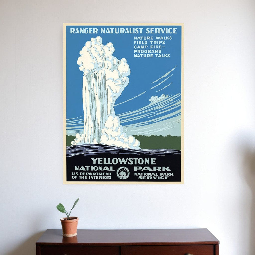 24" x 32" Yellowstone National Park c1938 Vintage Travel Poster Wall Art - Homeroots - Flyclothing LLC