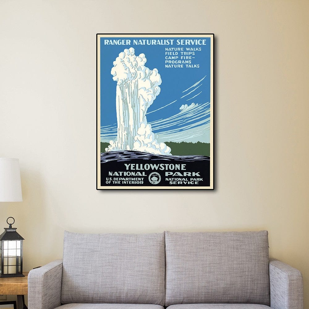 20" x 28" Yellowstone National Park c1938 Vintage Travel Poster Wall Art - Homeroots - Flyclothing LLC