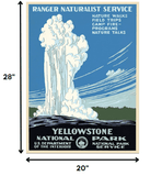 20" x 28" Yellowstone National Park c1938 Vintage Travel Poster Wall Art - Homeroots - Flyclothing LLC