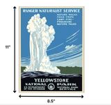 8.5" x 11" Yellowstone National Park c1938 Vintage Travel Poster Wall Art - Homeroots - Flyclothing LLC