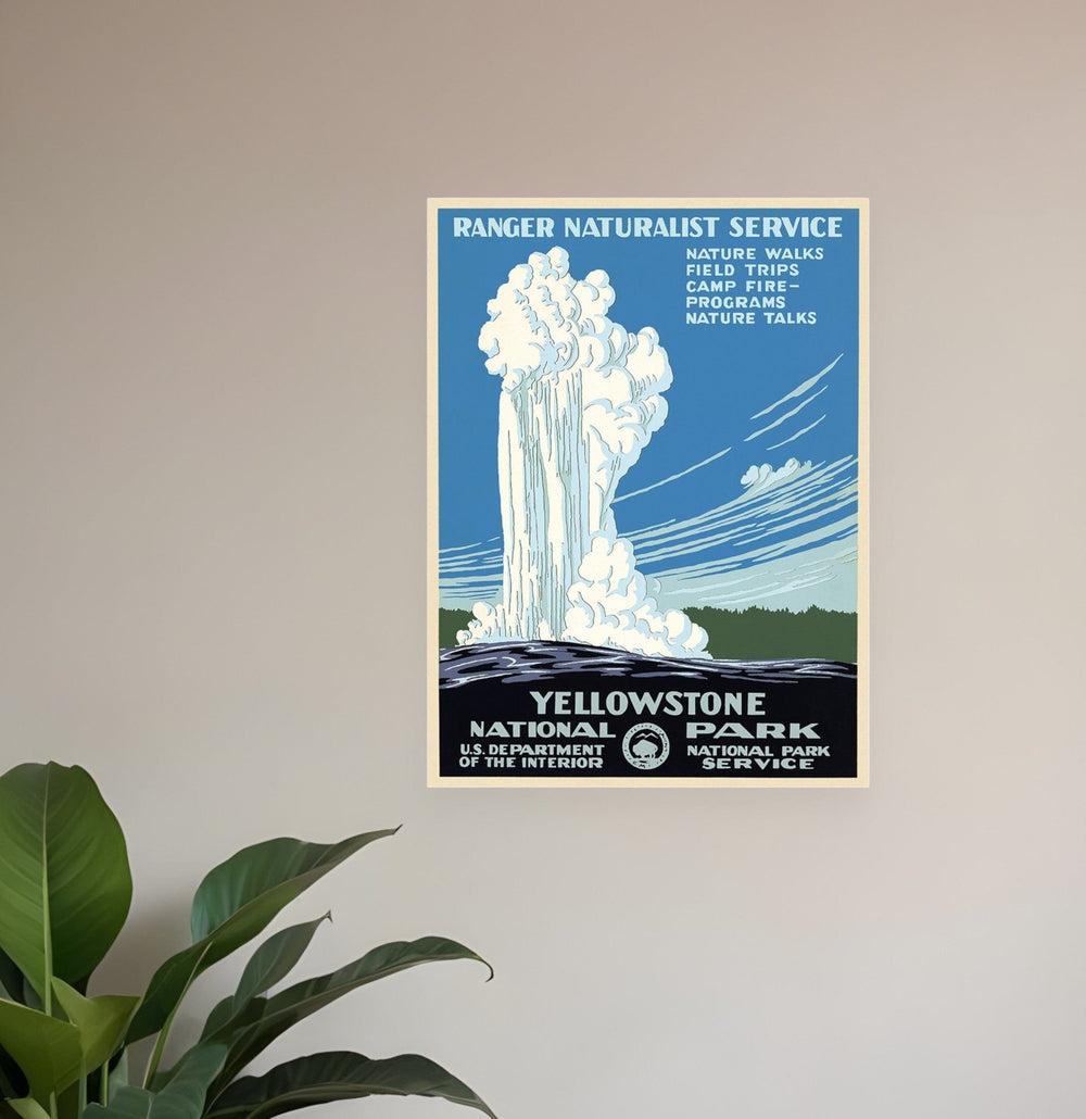 8.5" x 11" Yellowstone National Park c1938 Vintage Travel Poster Wall Art - Homeroots - Flyclothing LLC