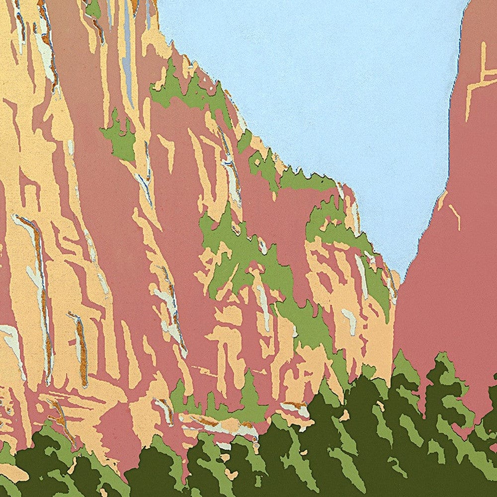 36" x 48" Zion National Park c1938 Vintage Travel Poster Wall Art - Homeroots - Flyclothing LLC