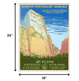 18" x 24" Zion National Park c1938 Vintage Travel Poster Wall Art - Homeroots - Flyclothing LLC