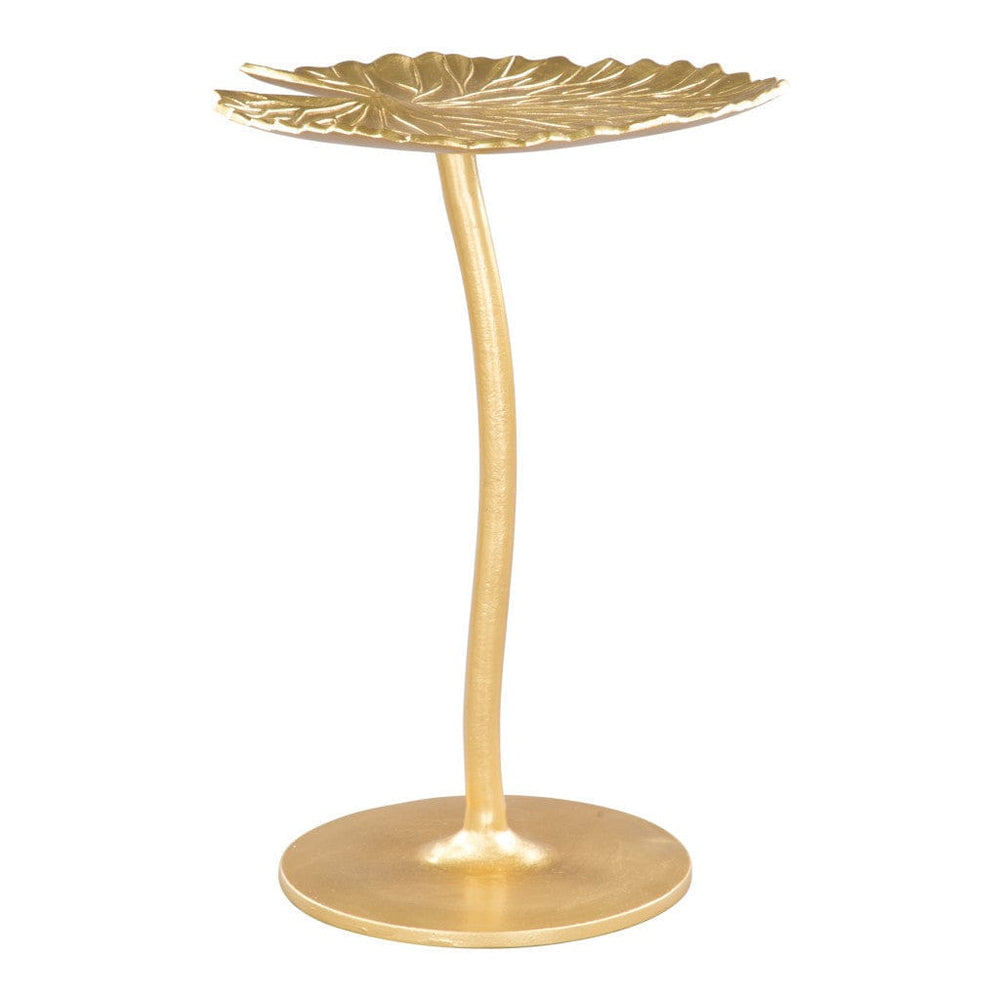 22" Gold Aluminum End Table - Homeroots - Flyclothing LLC