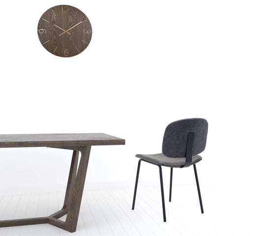 Set of Two Gray And Black Upholstered Faux Leather Open Back Dining Side Chairs - Homeroots - Flyclothing LLC