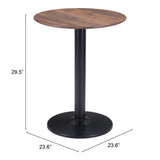 24" Black And Brown Round End Table - Homeroots - Flyclothing LLC