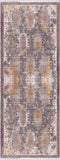 8' Runner Gray and Ivory Oriental Power Loom Distressed Runner Rug - Homeroots - Flyclothing LLC