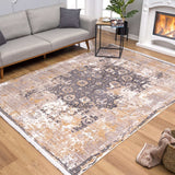 5' X 7' Gray and Ivory Oriental Non Skid Area Rug - Homeroots - Flyclothing LLC