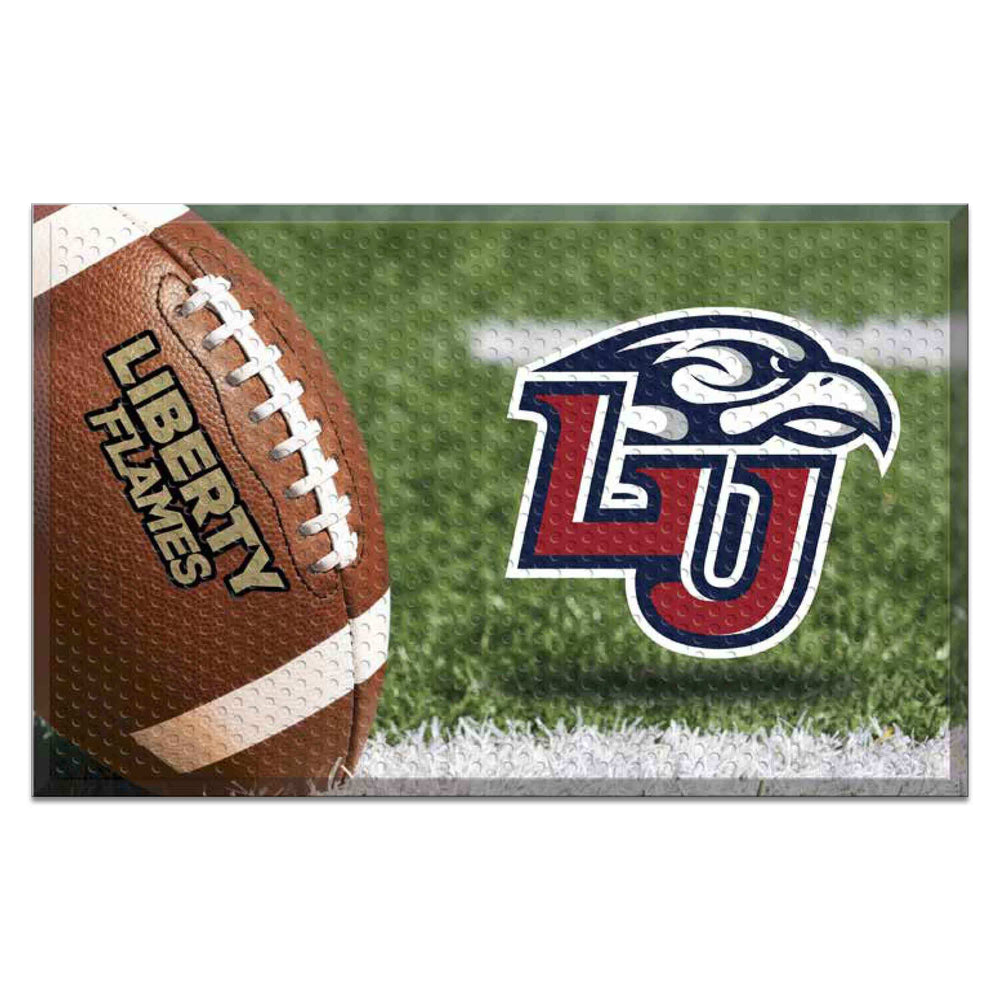 Liberty University Flames Rubber Scraper Door Mat - Liberty University - Flyclothing LLC