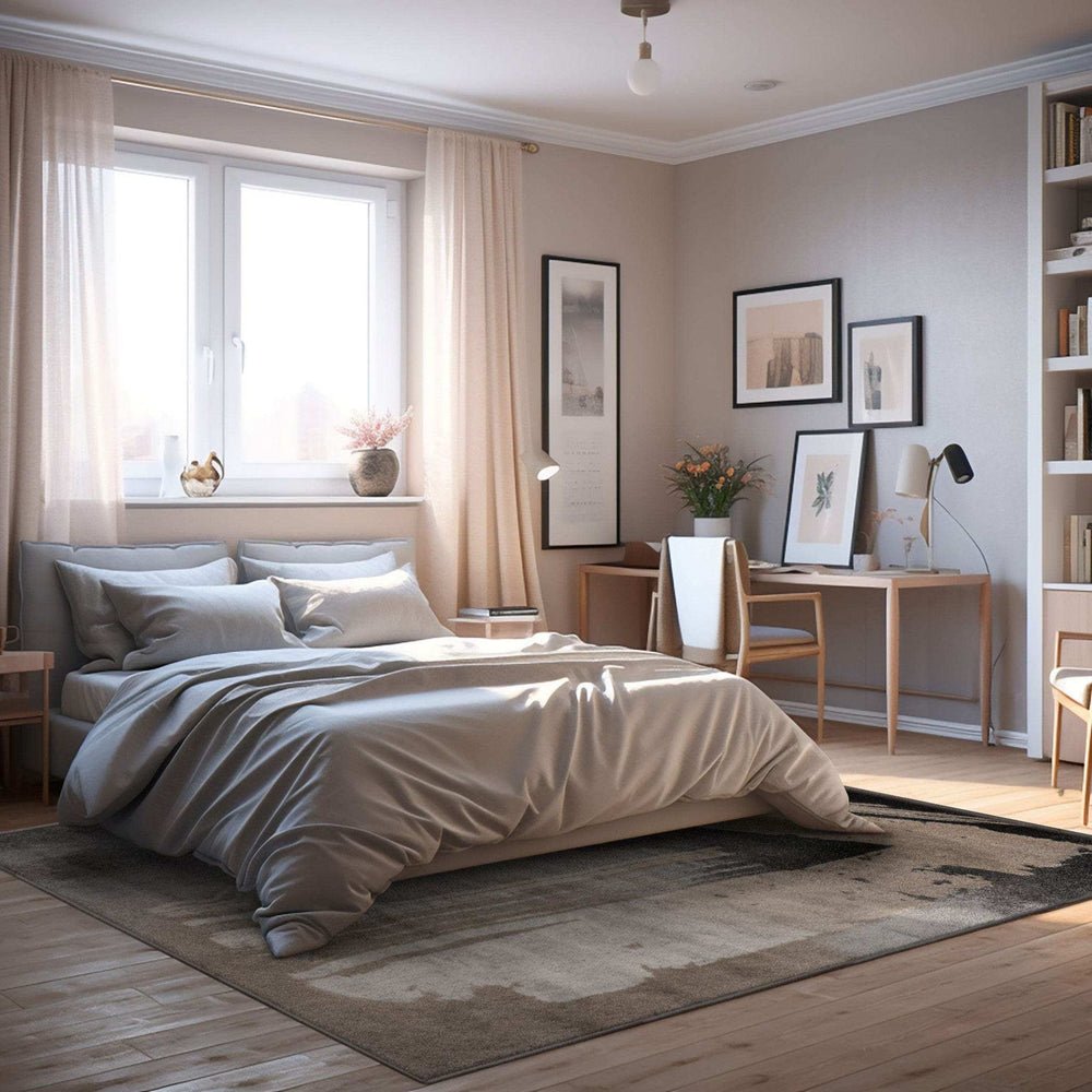 8' X 10' Gray Abstract Power Loom Area Rug - Homeroots - Flyclothing LLC