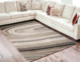 5' X 8' Cream and Tan Abstract Marble Area Rug - Homeroots - Flyclothing LLC