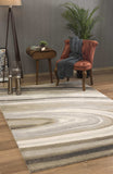 5' X 8' Cream and Tan Abstract Marble Area Rug - Homeroots - Flyclothing LLC