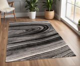 5' X 8' Dark Gray Abstract Illusional Area Rug - Homeroots - Flyclothing LLC
