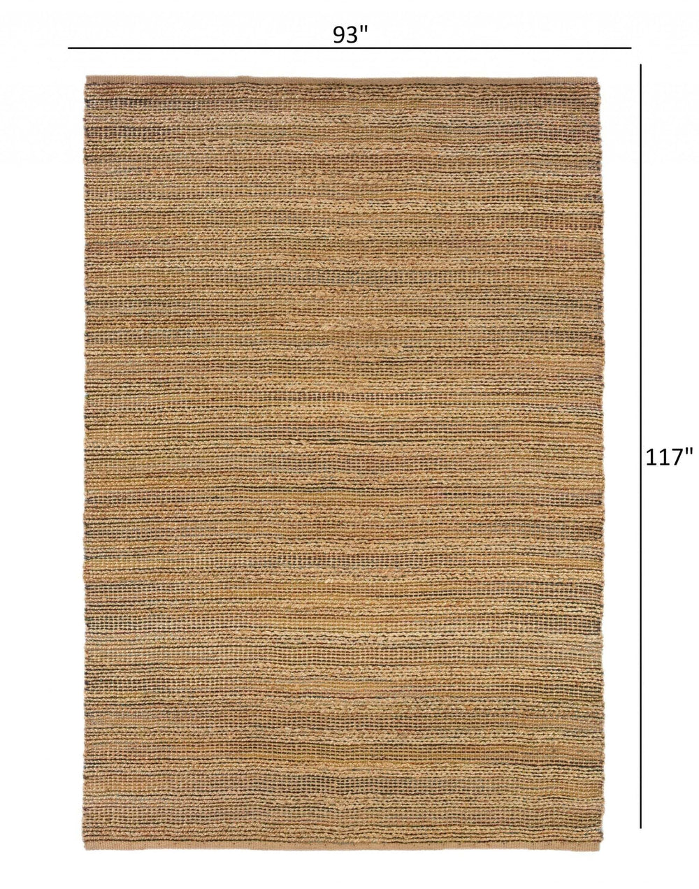 8' X 10' Brown Braided Jute Area Rug - Homeroots - Flyclothing LLC
