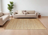 9' X 12' Tan Classic Interwoven Area Rug - Homeroots - Flyclothing LLC