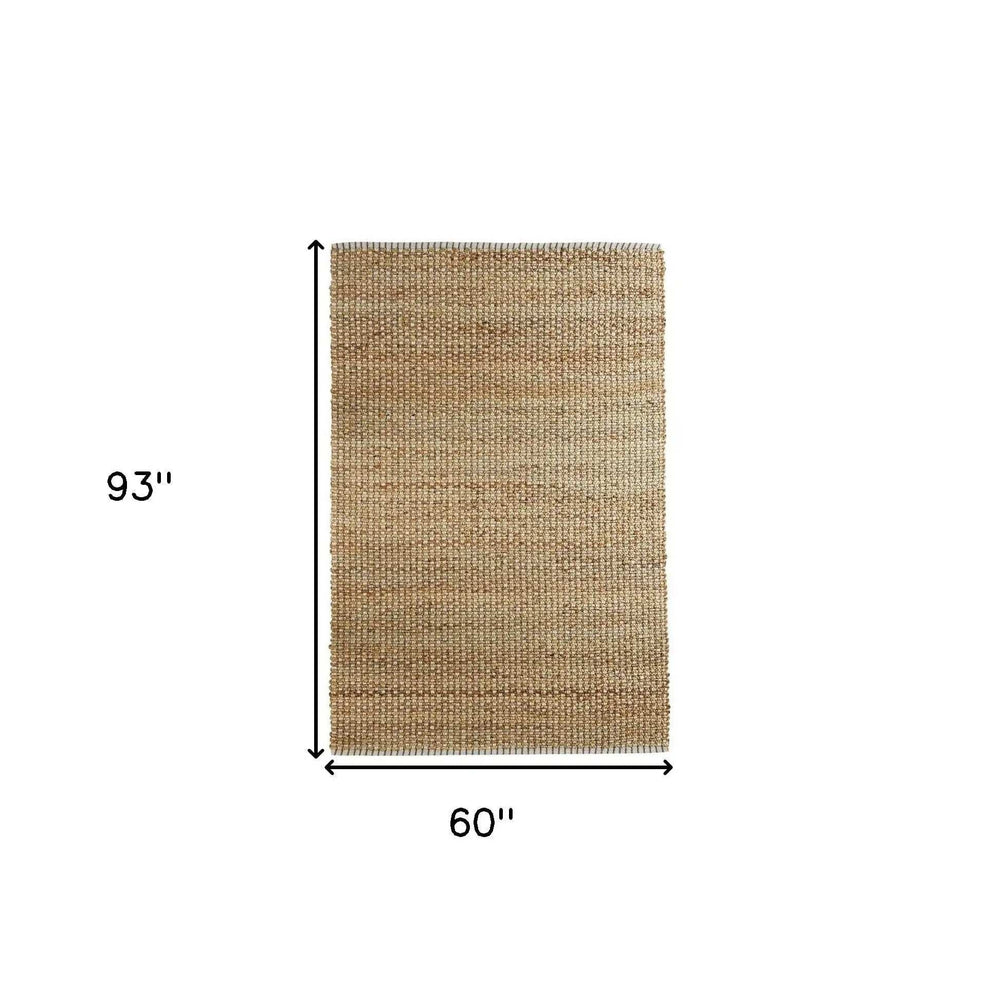 5' X 8' Natural Hand Woven Area Rug - Homeroots - Flyclothing LLC