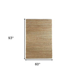 5' X 8' Natural Hand Woven Area Rug - Homeroots - Flyclothing LLC