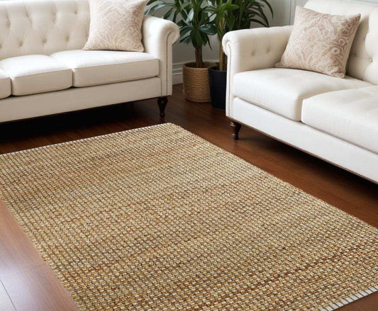 9' X 12' Natural Hand Woven Area Rug - Homeroots - Flyclothing LLC