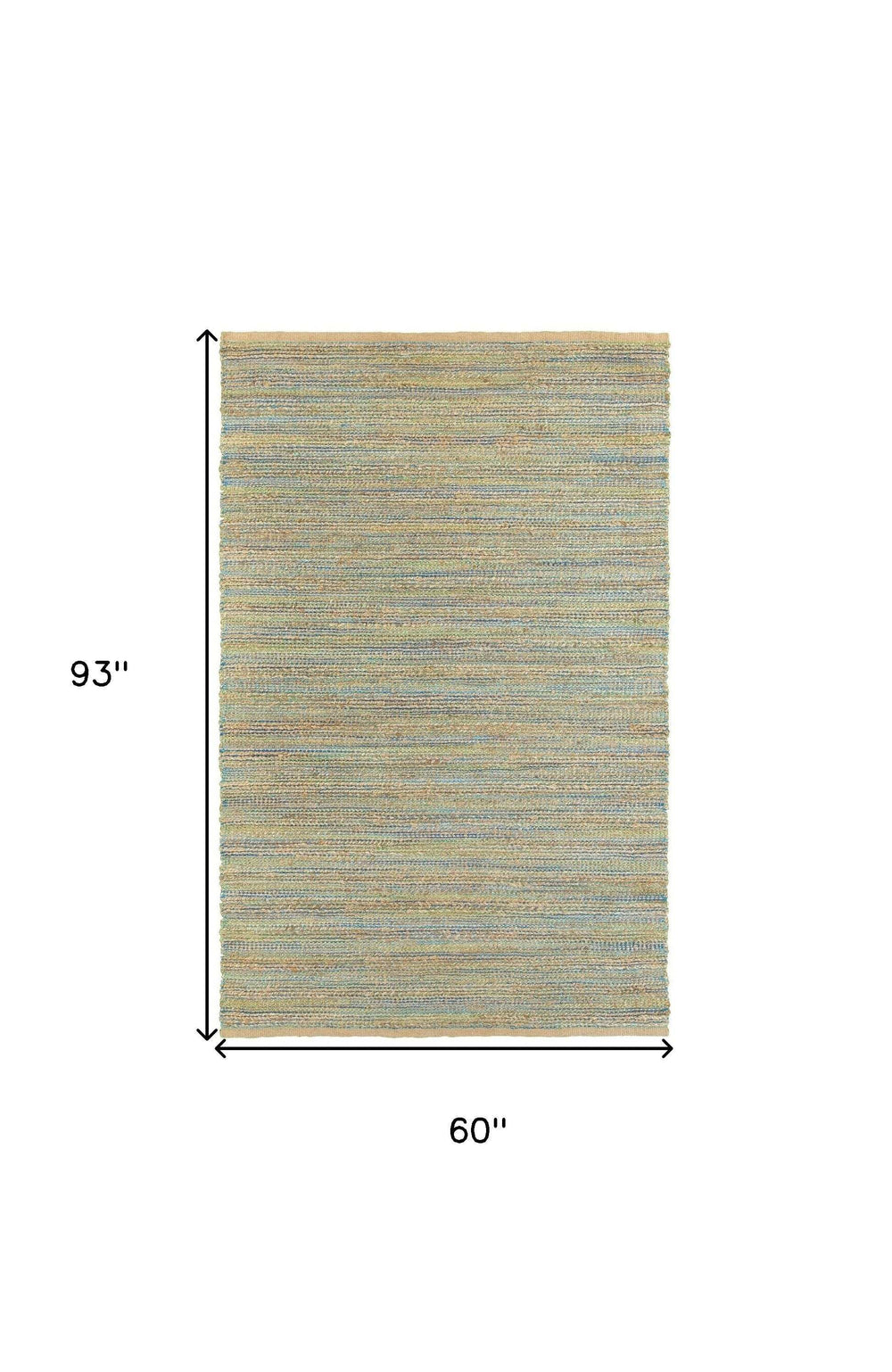 5' X 8' Multitoned Braided Jute Area Rug - Homeroots - Flyclothing LLC
