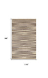9' X 12' Gray and Tan Striated Runner Rug - Homeroots - Flyclothing LLC
