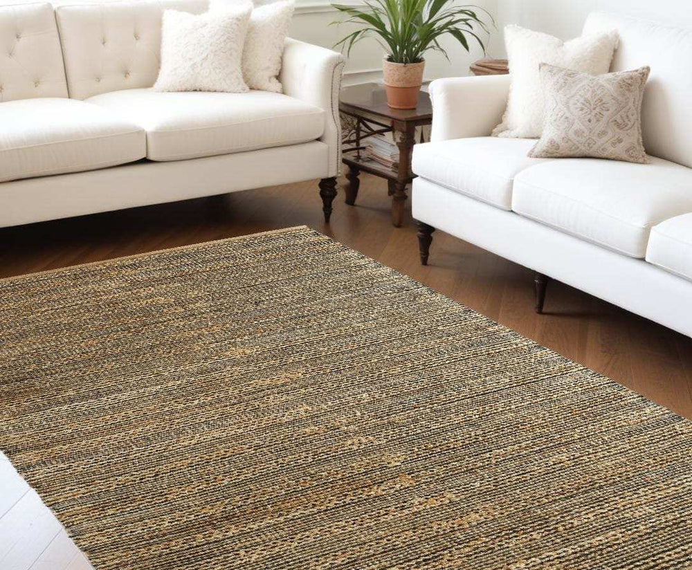 9' X 12' Natural Hand Woven Area Rug - Homeroots - Flyclothing LLC
