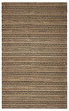 9' X 13' Tan and Black Intricate Striped Area Rug - Homeroots - Flyclothing LLC