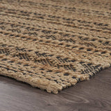 9' X 13' Tan and Black Intricate Striped Area Rug - Homeroots - Flyclothing LLC