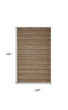 9' X 13' Tan and Black Intricate Striped Area Rug - Homeroots - Flyclothing LLC