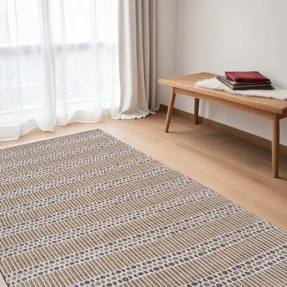 5' X 8' Natural Hand Woven Area Rug - Homeroots - Flyclothing LLC