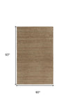 5' X 8' Natural Hand Woven Area Rug - Homeroots - Flyclothing LLC
