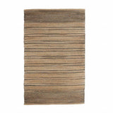 5' X 8' Tan Kilim Flatweave Handmade Area Rug - Homeroots - Flyclothing LLC