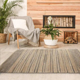 9' X 12' Tan Kilim Flatweave Handmade Area Rug - Homeroots - Flyclothing LLC