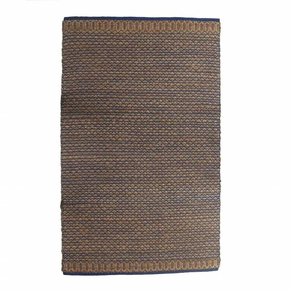 9' X 12' Tan and Blue Detailed Lattice Area Rug - Homeroots - Flyclothing LLC