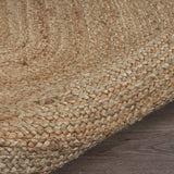 7' Natural Toned Oval Shaped Area Rug - Homeroots - Flyclothing LLC