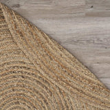 9’ Brown Oval Shaped Jute Area Rug - Homeroots - Flyclothing LLC