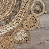 9' Natural Round Hand Braided Area Rug - Homeroots - Flyclothing LLC