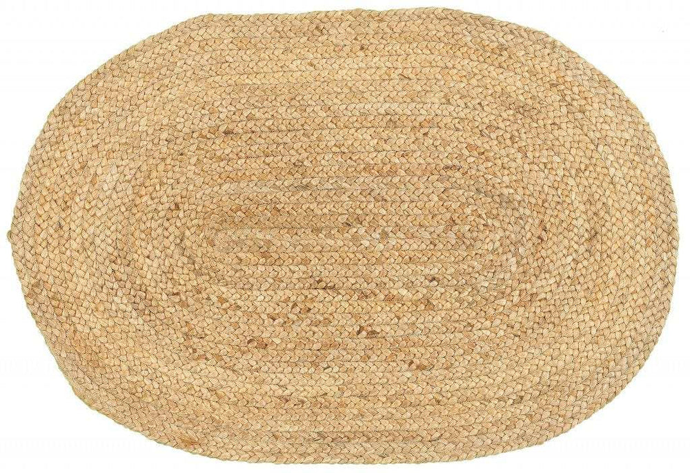 2' X 3' Soft Beige Braided Scatter Rug - Homeroots - Flyclothing LLC