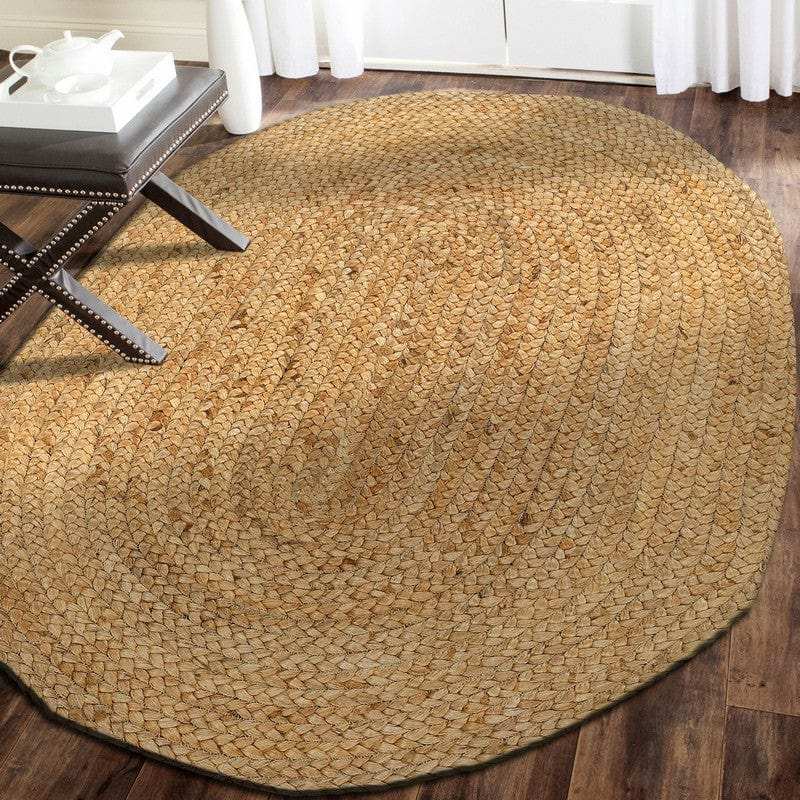 2' X 3' Soft Beige Braided Scatter Rug - Homeroots - Flyclothing LLC