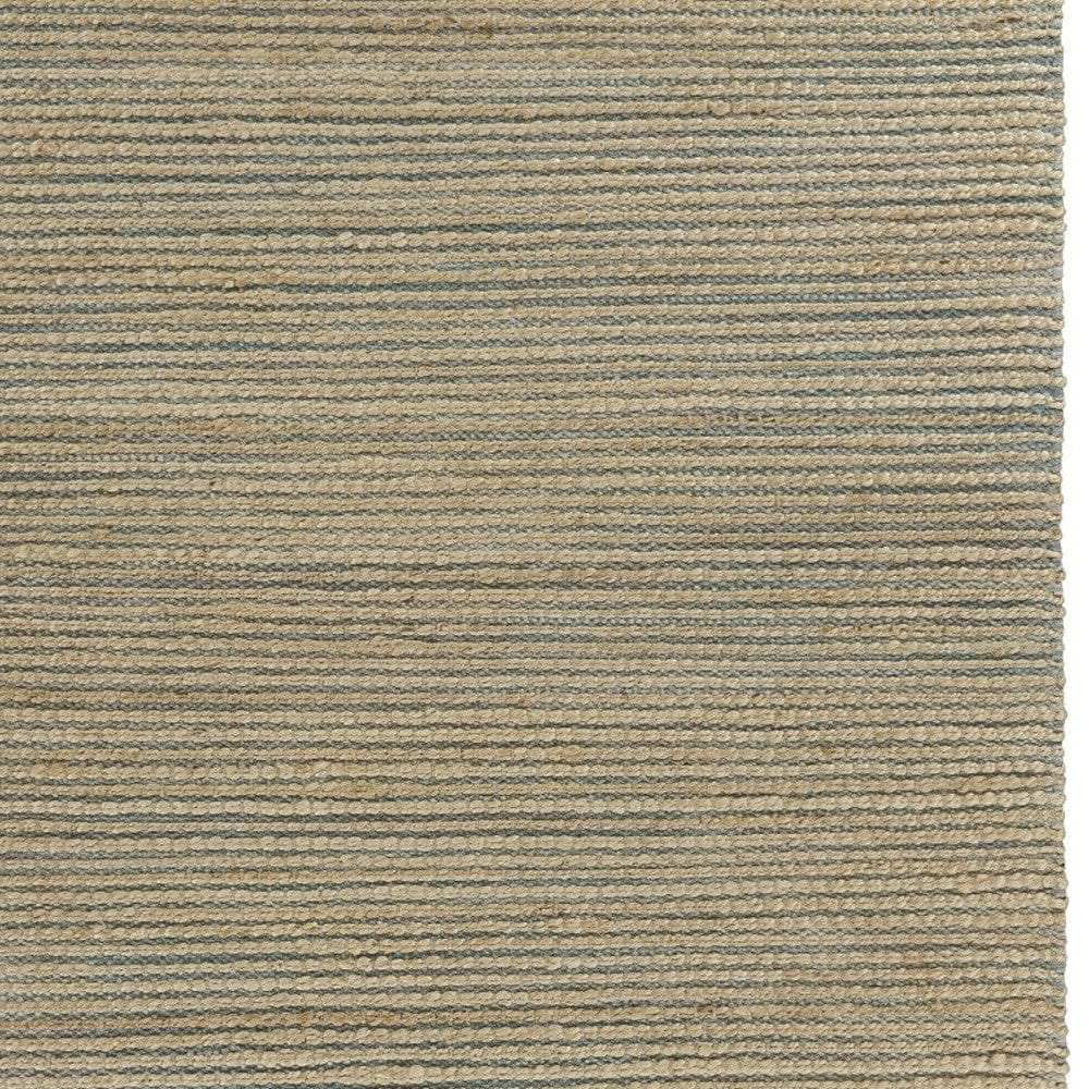 9' X 12' Tan and Blue Undertone Striated Area Rug - Homeroots - Flyclothing LLC