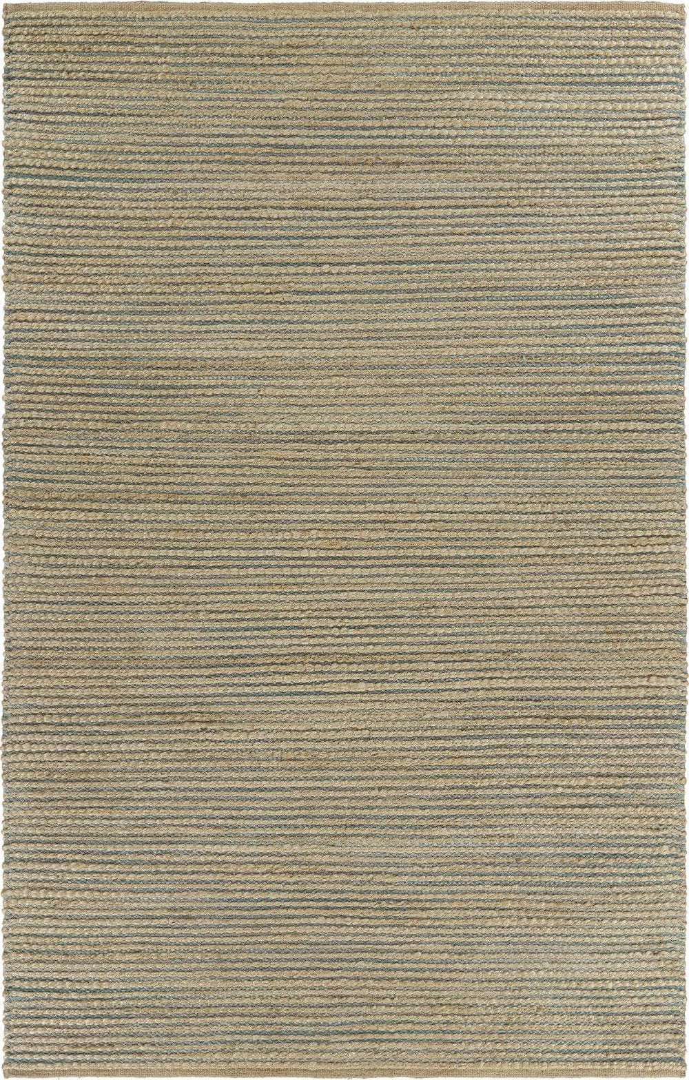 9' X 12' Tan and Blue Undertone Striated Area Rug - Homeroots - Flyclothing LLC