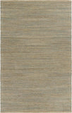 9' X 12' Tan and Blue Undertone Striated Area Rug - Homeroots - Flyclothing LLC