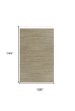 9' X 12' Tan and Blue Undertone Striated Area Rug - Homeroots - Flyclothing LLC