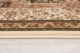 5' X 8' Black and Ivory Oriental Power Loom Area Rug - Homeroots - Flyclothing LLC