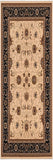 8' Runner Black and Ivory Oriental Power Loom Runner Rug - Homeroots - Flyclothing LLC